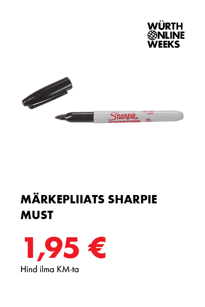 MÄRKEPLIIATS SHARPIE MUST